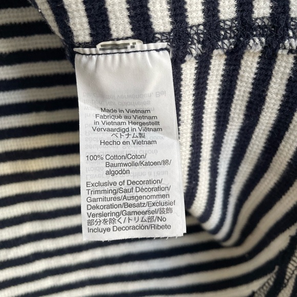 J. Crew Mercantile Striped Funnel Neck Sweatshirt Size M - Picture 6 of 6